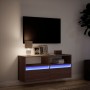Wand-TV-Möbel mit LED-Lichtern in Eichenbraun 100x31x45 cm von , TV-Möbel - Ref: Foro24-852340, Preis: 73,52 €, Rabatt: %