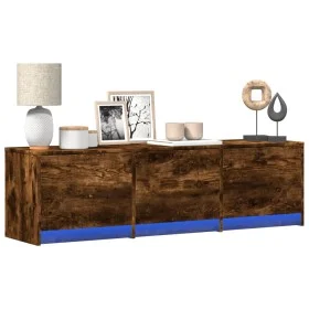LED-TV-Möbel aus geräucherter Eichen-Ingenieurholz 140x34x40 cm. von , TV-Möbel - Ref: Foro24-852247, Preis: 100,64 €, Rabatt: %