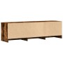 Mueble de TV LED madera ingeniería roble ahumado 140x34x40 cm de , Muebles TV - Ref: Foro24-852247, Precio: 102,33 €, Descuen...