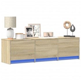 Mueble de TV LED madera de ingeniería roble Sonoma 140x34x40 cm by , TV Furniture - Ref: Foro24-852245, Price: 94,11 €, Disco...