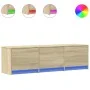 Mueble de TV LED madera de ingeniería roble Sonoma 140x34x40 cm by , TV Furniture - Ref: Foro24-852245, Price: 92,57 €, Disco...