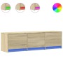 Mueble de TV LED madera de ingeniería roble Sonoma 140x34x40 cm by , TV Furniture - Ref: Foro24-852245, Price: 94,11 €, Disco...