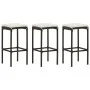 Taburetes de cocina con cojines 3 uds ratán sintético marrón von vidaXL, Küchenhocker - Ref: Foro24-313442, Preis: 98,28 €, R...
