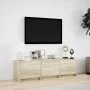 Mueble de TV LED madera de ingeniería roble Sonoma 140x34x40 cm by , TV Furniture - Ref: Foro24-852245, Price: 92,57 €, Disco...