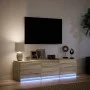 Mueble de TV LED madera de ingeniería roble Sonoma 140x34x40 cm by , TV Furniture - Ref: Foro24-852245, Price: 92,57 €, Disco...