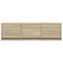 Mueble de TV LED madera de ingeniería roble Sonoma 140x34x40 cm by , TV Furniture - Ref: Foro24-852245, Price: 92,57 €, Disco...