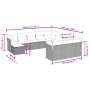 12-teiliges Gartensofa-Set und Kissen aus grauem Kunst-Rattan. von , Gartensets - Ref: Foro24-3218632, Preis: 817,15 €, Rabat...