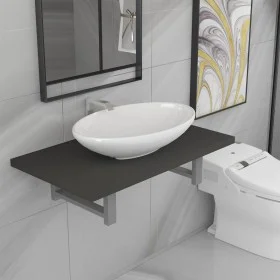Zweiteiliges Badezimmermöbelset aus grauer Keramik. von , Badezimmermöbel - Ref: Foro24-279331, Preis: 83,54 €, Rabatt: %