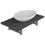 Zweiteiliges Badezimmermöbelset aus grauer Keramik. von , Badezimmermöbel - Ref: Foro24-279331, Preis: 83,28 €, Rabatt: %