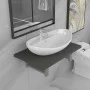 Zweiteiliges Badezimmermöbelset aus Keramik und Eichenholz. von , Badezimmermöbel - Ref: Foro24-279333, Preis: 127,16 €, Raba...