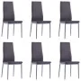 Siebenteiliges Esszimmer-Set, bestehend aus einem Esstisch und Stühlen in Grau. von , Möbelsets für Küchen und Esszimmer - Re...
