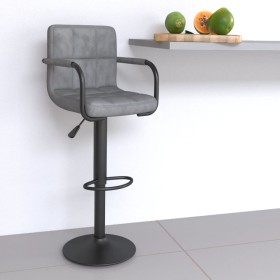 Hocker aus hellgrauem Samt für die Küche von , Küchenhocker - Ref: Foro24-334648, Preis: 85,85 €, Rabatt: %