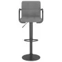 Taburete de cocina de terciopelo gris claro de , Taburetes de cocina - Ref: Foro24-334648, Precio: 84,57 €, Descuento: %