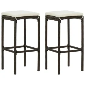 Küchenhocker mit Kissen 2 Stück synthetisches Rattan braun von vidaXL, Küchenhocker - Ref: Foro24-313439, Preis: 50,76 €, Rab...