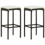 Küchenhocker mit Kissen 2 Stück synthetisches Rattan braun von vidaXL, Küchenhocker - Ref: Foro24-313439, Preis: 50,76 €, Rab...