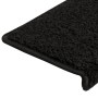 Alfombrillas para escaleras 15 unidades 65x21x4 cm Negro Borde