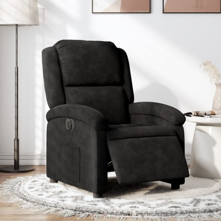 Black velvet electric recliner chair by , Armchairs - Ref: Foro24-3204284, Price: 225,98 €, Discount: %