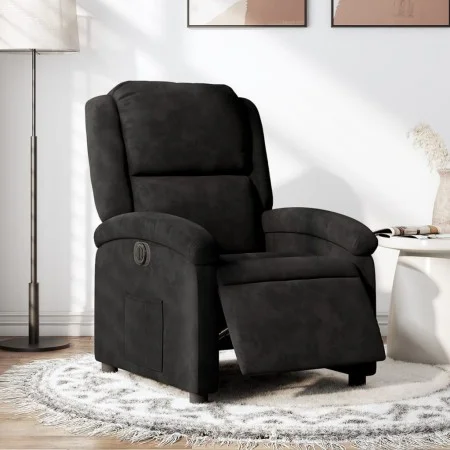 Black velvet electric recliner chair by , Armchairs - Ref: Foro24-3204284, Price: 249,13 €, Discount: %