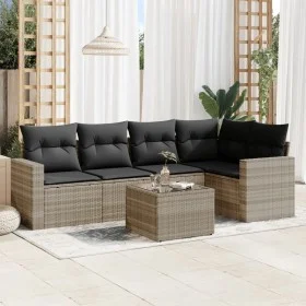 Garden sofa set 6 pieces and gray synthetic rattan cushions by , Modular outdoor sofas - Ref: Foro24-3251279, Price: 422,50 €...