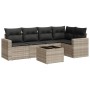 Garden sofa set 6 pieces and gray synthetic rattan cushions by , Modular outdoor sofas - Ref: Foro24-3251279, Price: 428,80 €...