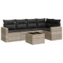 Garden sofa set 6 pieces and gray synthetic rattan cushions by , Modular outdoor sofas - Ref: Foro24-3251279, Price: 422,50 €...