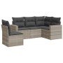 Garden sofa set and cushions 5 pieces light gray synthetic rattan by , Modular outdoor sofas - Ref: Foro24-3251309, Price: 37...