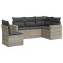 Garden sofa set and cushions 5 pieces light gray synthetic rattan by , Modular outdoor sofas - Ref: Foro24-3251309, Price: 36...