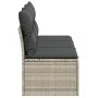 Garden sofa with cushions, 3 seats, light gray synthetic rattan by , Outdoor sofas - Ref: Foro24-366194, Price: 191,03 €, Dis...
