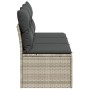 Sofá de jardín con cojines 3 plazas ratán sintético gris claro de , Sofás de exterior - Ref: Foro24-366194, Precio: 193,96 €,...