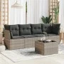 Garden sofa set and cushions 5 pieces light gray synthetic rattan by , Garden sets - Ref: Foro24-3249081, Price: 338,91 €, Di...