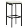 Taburetes de cocina con cojines 2 uds ratán sintético negro by vidaXL, Kitchen stools - Ref: Foro24-313440, Price: 50,57 €, D...