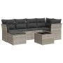Garden sofa set 7 pieces with light gray PE rattan cushions by , Garden sets - Ref: Foro24-3217962, Price: 471,57 €, Discount: %