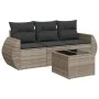 Set de sofás de jardín 4 pzas y cojines ratán sintético gris de , Conjuntos de jardín - Ref: Foro24-3221071, Precio: 288,94 €...