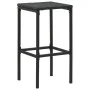 Taburetes de cocina con cojines 2 uds ratán sintético negro by vidaXL, Kitchen stools - Ref: Foro24-313440, Price: 50,57 €, D...