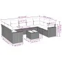 Set of 10-piece garden sofas with light gray synthetic rattan cushions by , Modular outdoor sofas - Ref: Foro24-3251749, Pric...