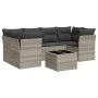 Garden sofa set 7 pieces with light gray PE rattan cushions by , Garden sets - Ref: Foro24-3217272, Price: 493,37 €, Discount: %