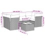 Garden sofa set 7 pieces with light gray PE rattan cushions by , Garden sets - Ref: Foro24-3217272, Price: 473,30 €, Discount: %