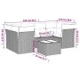 Garden sofa set 7 pieces with light gray PE rattan cushions by , Garden sets - Ref: Foro24-3217272, Price: 493,37 €, Discount: %
