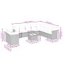 Garden sofa set 11 pieces and gray synthetic rattan cushions by , Garden sets - Ref: Foro24-3249711, Price: 821,55 €, Discoun...