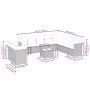Garden sofa set 11 pieces and gray synthetic rattan cushions by , Garden sets - Ref: Foro24-3249711, Price: 834,48 €, Discoun...