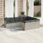 Set of 10-piece garden sofas with light gray synthetic rattan cushions by , Garden sets - Ref: Foro24-3250061, Price: 708,61 ...