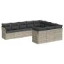 Set of 10-piece garden sofas with light gray synthetic rattan cushions by , Garden sets - Ref: Foro24-3250061, Price: 708,61 ...