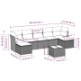 Garden sofa set 8 pieces and gray synthetic rattan cushions by , Garden sets - Ref: Foro24-3249881, Price: 509,58 €, Discount: %