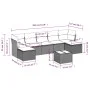 Garden sofa set 8 pieces and gray synthetic rattan cushions by , Garden sets - Ref: Foro24-3249881, Price: 518,28 €, Discount: %
