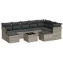 Set of 10-piece garden sofas with light gray synthetic rattan cushions by , Garden sets - Ref: Foro24-3250421, Price: 643,61 ...