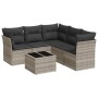 Gartensofagarnitur 6-teilig mit grauen Polstern aus synthetischem Rattan von , Gartensets - Ref: Foro24-3217632, Preis: 401,1...