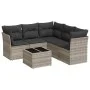 Set de sofás de jardín 6 pzas y cojines ratán sintético gris de , Conjuntos de jardín - Ref: Foro24-3217632, Precio: 416,62 €...