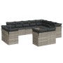 Gartensofagarnitur 12-teilig mit grauen Polstern aus synthetischem Rattan von , Gartensets - Ref: Foro24-3250371, Preis: 904,...