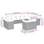 Gartensofagarnitur 12-teilig mit grauen Polstern aus synthetischem Rattan von , Gartensets - Ref: Foro24-3250371, Preis: 904,...
