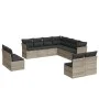Gartensofagarnitur 11-teilig mit grauen Polstern aus synthetischem Rattan von , Gartensets - Ref: Foro24-3249661, Preis: 740,...
